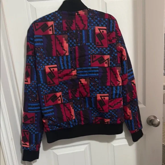 Colorful Geometric Bomber Jacket - Picture 3 of 9